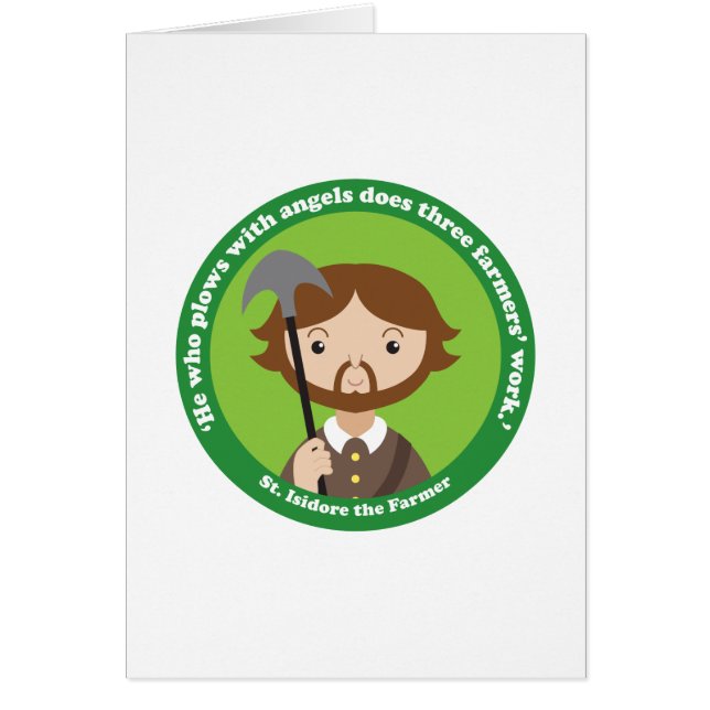 Cartão Rua. Isidore o agricultor (Frente)