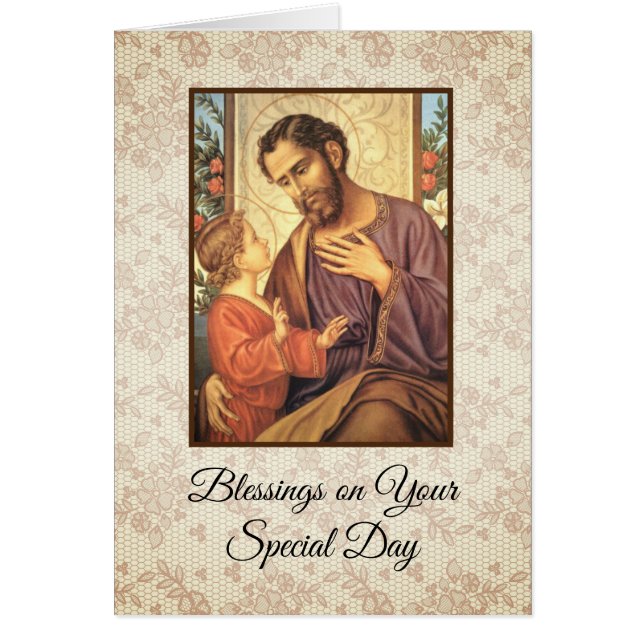 Cartão Rua, José com Jesus Cristo (Frente)