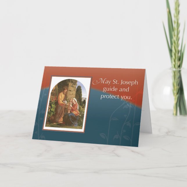 Cartão Rua. José com Maria, Jesus e Espírito (Frente)