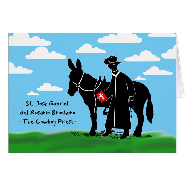 Cartão Rua José Gabriel Rosario Brochero Sacerdote Cowboy (Frente Horizontal)