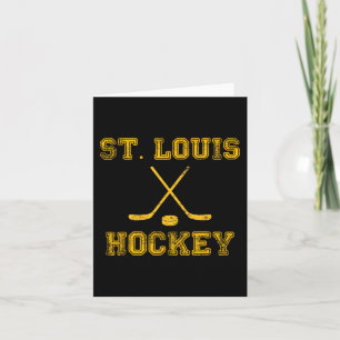 Cartão Rua Louis Ice Hockey Sticks State Outile Stl Tee