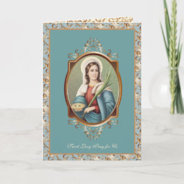 Cartão Rua. Lucy|Lucia Religião Vintage Patron Eyes