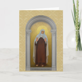 Cartão Rua. Mariam de Jesus Crucified Carmelite Santo