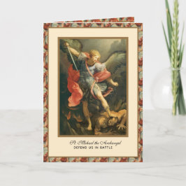 Cartão Rua Michael Archangel Sagrada Religiosa