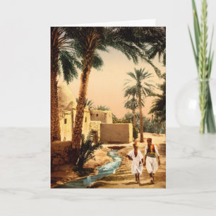 Cartão Rua na antiga cidade, Biskra, Argélia, Aniversário