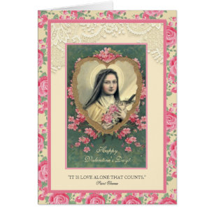 Cartão Rua namorados, Rosa Rosa Religiosa Térica Católi