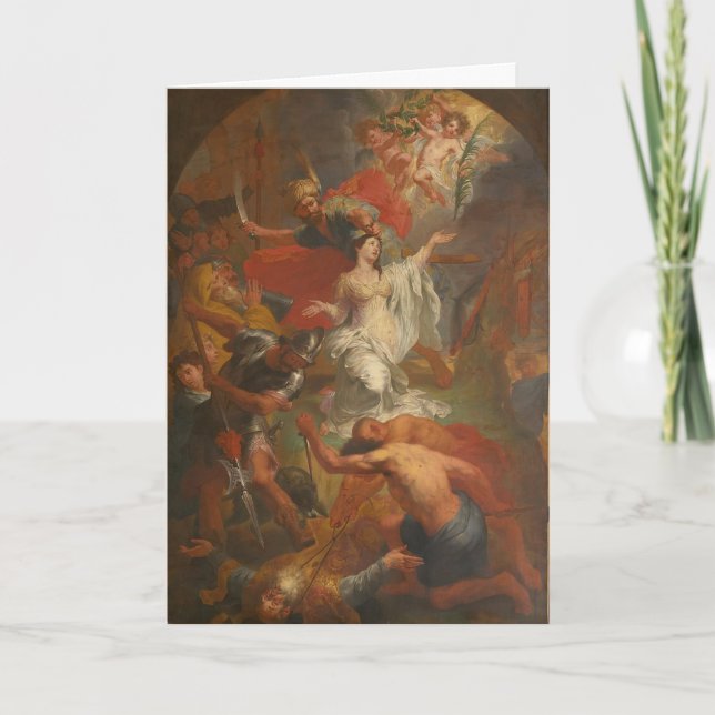 Cartão Rua. Oração Católica Ansiedade de Alzheimer (Frente)