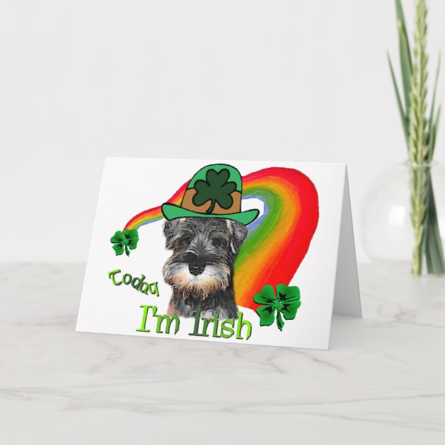 Cartão Rua Patricks do Schnauzer diminuto (Frente)