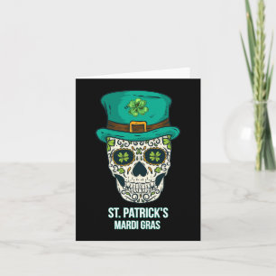 Cartão Rua. Patricks Mardi Gras Skull Gift