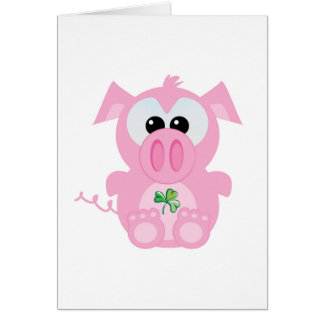 Cartão Rua. Pattys Day Goofkins piggy