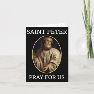 Cartão Rua Peter Católico Santo de Papa Tee Papal Cristão