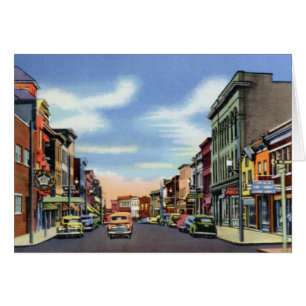 Cartão Rua principal de Frostburg Maryland