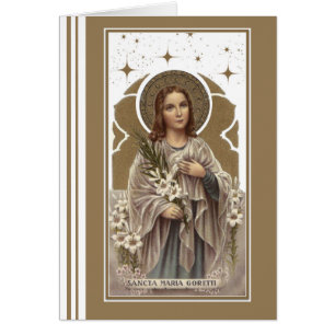Cartão Rua Religiosa Maria Goretti Vintage Católica