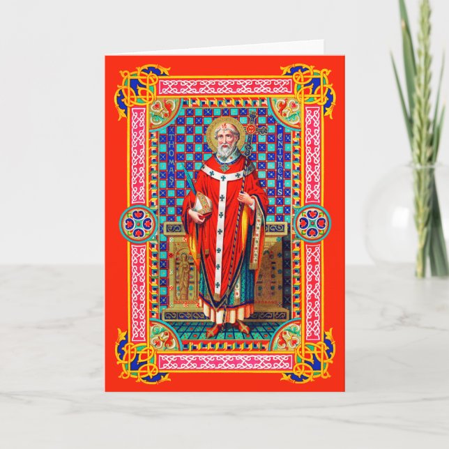 Cartão Rua. Thomas Becket em Red Chasuble (K 34) (Frente)
