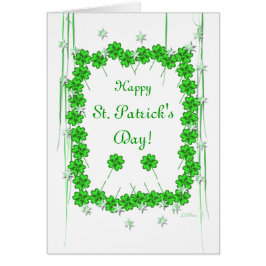 Cartão Rua, vestimenta do dia de Patrick e estrelas