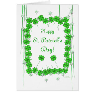 Cartão Rua, vestimenta do dia de Patrick e estrelas