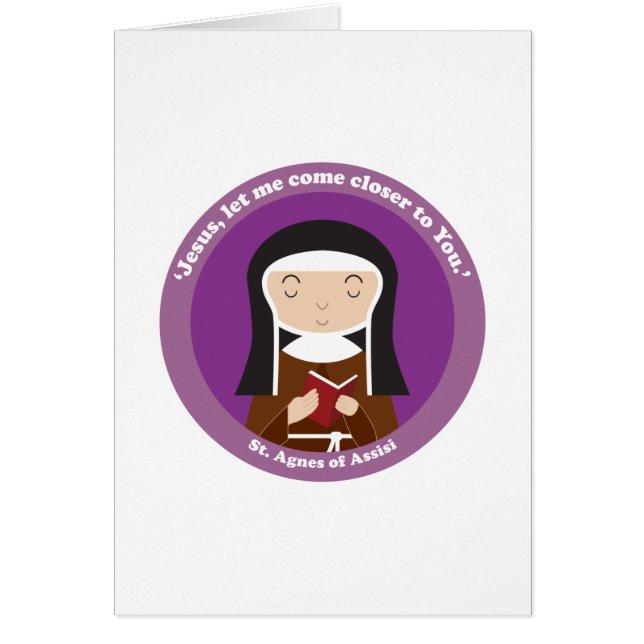 Cartão Ruas. Agnes de Assisi (Frente)