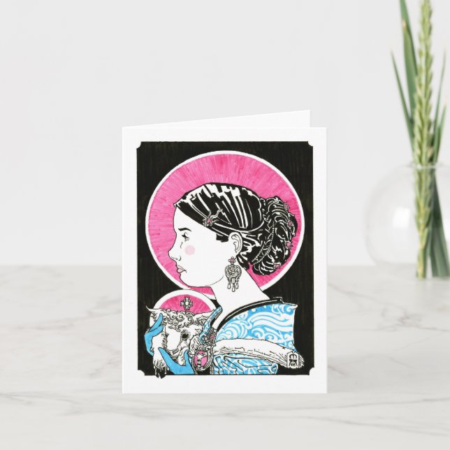 Cartão Ruas. Agnes de Roma Notecard (Frente)