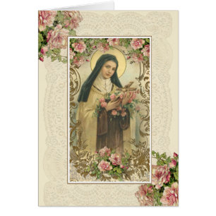 Cartão Ruas De Vintage. Rosas Rosa Religiosas 