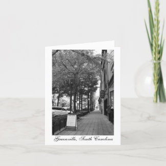 Cartão Ruas do centro em Greenville