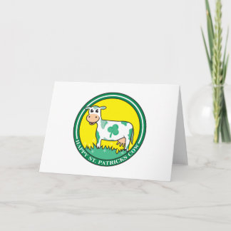 Cartão Ruas felizes, Vaca do Dia de Patrick.