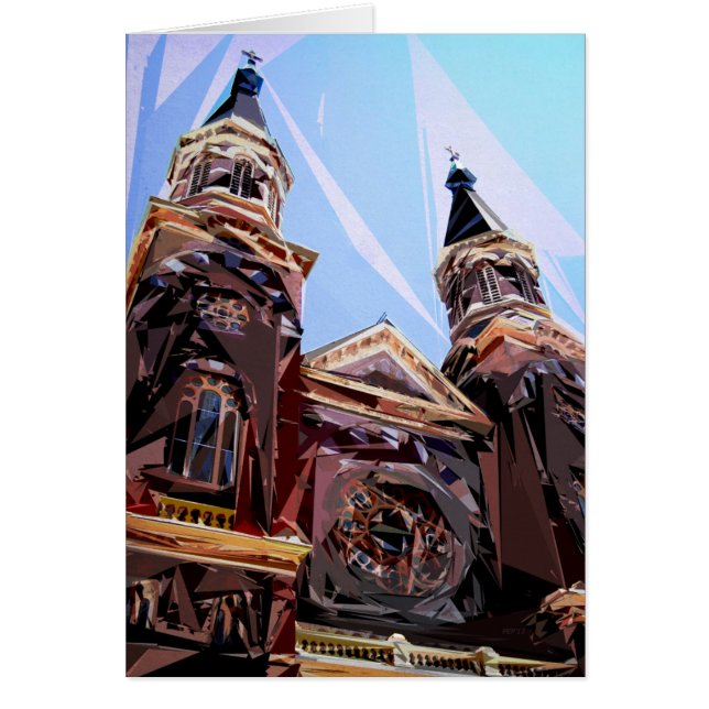 Cartão Ruas. Igreja Católica de Maria (Frente)