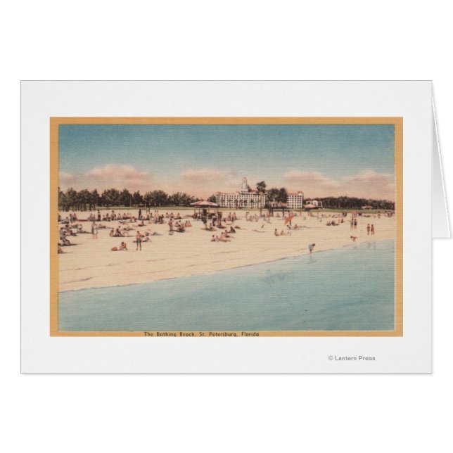 Cartão Ruas. Petersburgo, FL - Vista frontal das águas (Frente Horizontal)