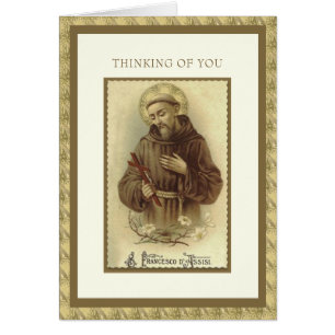 Cartão Ruas Religiosas. Francis Santo de Animais