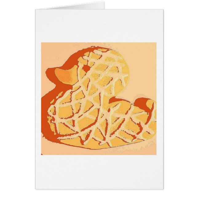 Cartão Rubber Duckie Pop Art (Frente)