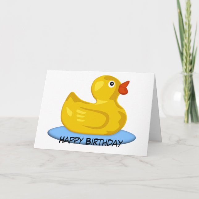 Cartão Rubber Ducky Birthday (Frente)