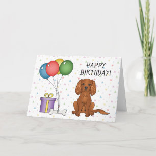 Cartão Ruby Cavalier King Charles Spaniel Dog - Aniversár