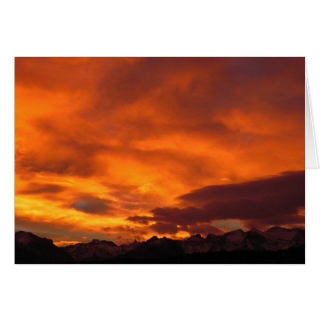 Cartão Ruby Mountain Sunset (Frente horizontal)