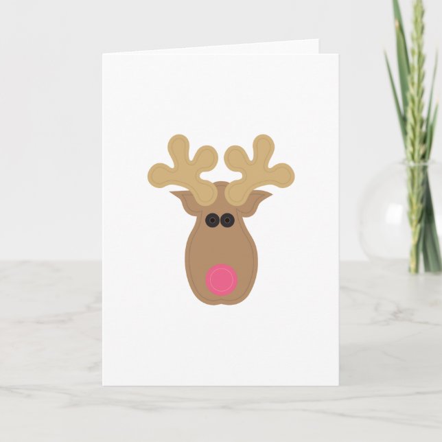 Cartão Rudolph Face (Frente)