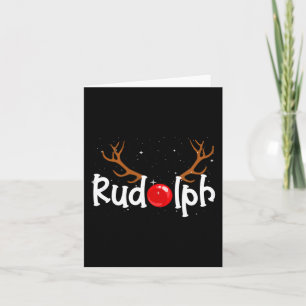 Cartão Rudolph Red Nose Reindee de Natal