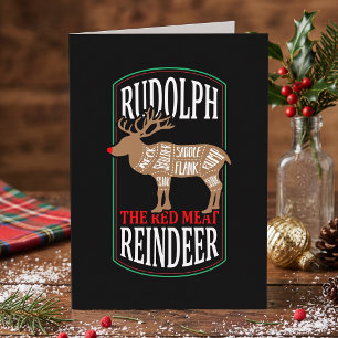 Cartão Rudolph The Red Meat Reindeer