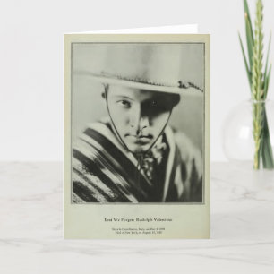 Cartão Rudolph Valentino 1929 vintage portrait card