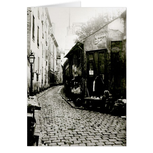 Cartão Rue du Jardinet e o beco sem saída (Frente)