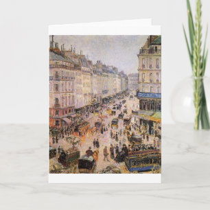 Cartão Rue Saint Lazare by Camille Pissarro