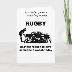 Cartão Rugby Outra Razão Para Dar Um Cwtch a Alguém Hoje