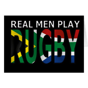Cartão Rugby real África do Sul do jogo dos homens