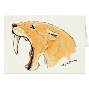 Cartão Rugido de Smilodon