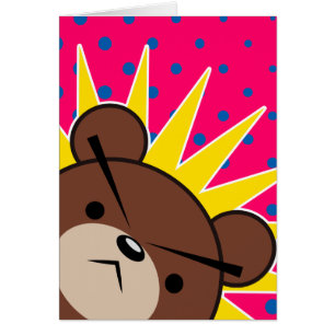 Cartão Rugido mal-humorado do urso