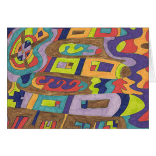 Cartão Ruído alegre, abstrato