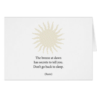Cartão Rumi Morning Poetry