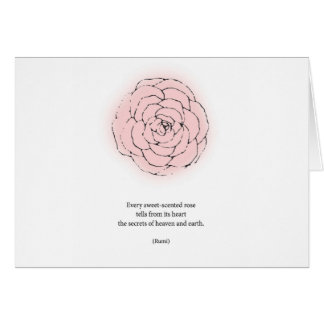 Cartão Rumi Rosa Poetry