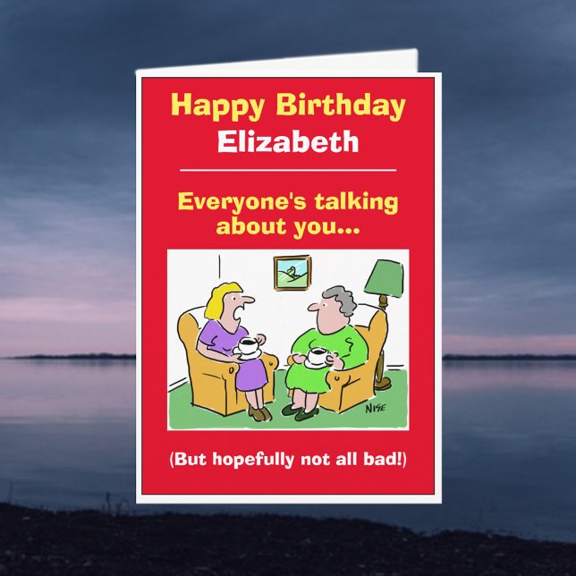 Cartão Rumores Engraçados, Gossip E Ser Falado Sobre (Criador carregado)