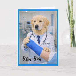 Cartão Run-Roh Accident  Get Well Card CB-1