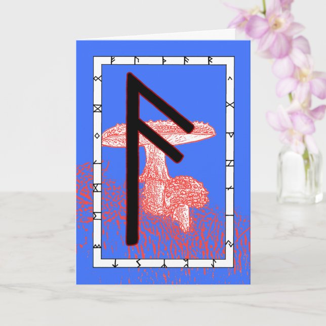 Cartão Rune Ansuz - Inspiração (Orquídea)