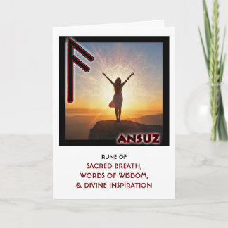 Cartão Rune Ansuz - Inspiração Divina