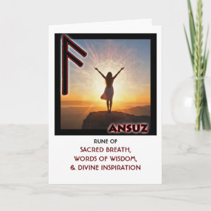 Cartão Rune Ansuz - Inspiração Divina